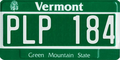 VT license plate PLP184