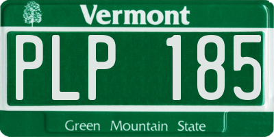 VT license plate PLP185