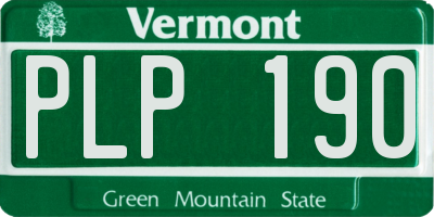 VT license plate PLP190