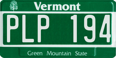 VT license plate PLP194