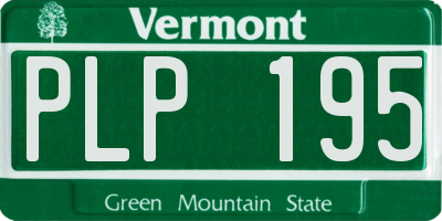 VT license plate PLP195