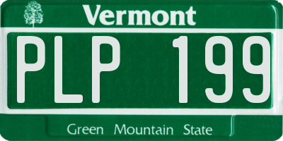 VT license plate PLP199