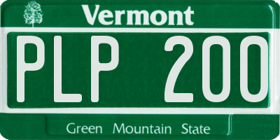 VT license plate PLP200