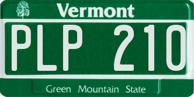 VT license plate PLP210
