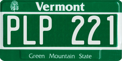 VT license plate PLP221