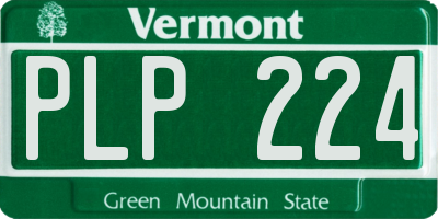 VT license plate PLP224