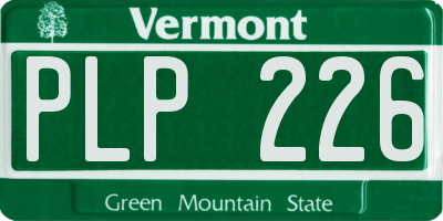 VT license plate PLP226