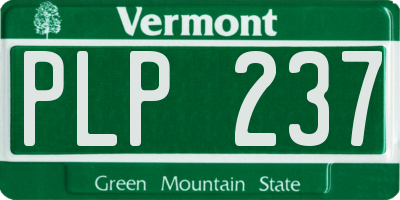 VT license plate PLP237