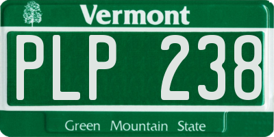 VT license plate PLP238