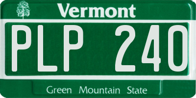 VT license plate PLP240