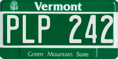 VT license plate PLP242