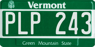 VT license plate PLP243