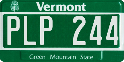 VT license plate PLP244