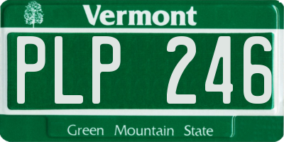 VT license plate PLP246