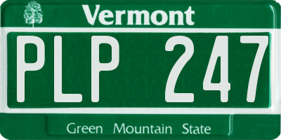 VT license plate PLP247