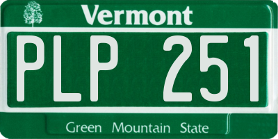 VT license plate PLP251