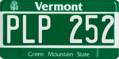 VT license plate PLP252