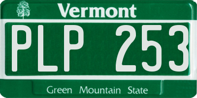 VT license plate PLP253