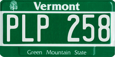 VT license plate PLP258
