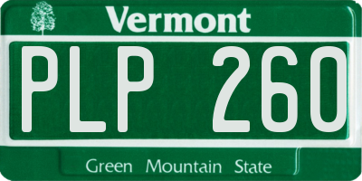 VT license plate PLP260
