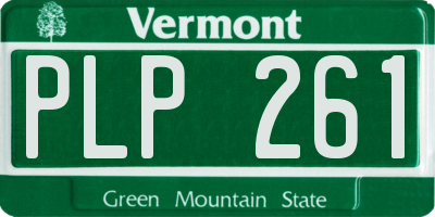 VT license plate PLP261