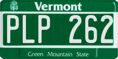 VT license plate PLP262