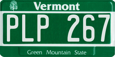 VT license plate PLP267