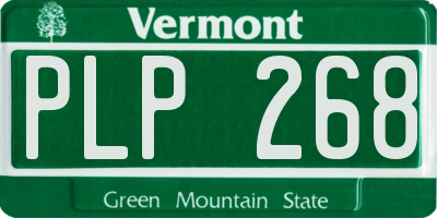 VT license plate PLP268
