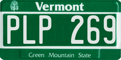 VT license plate PLP269