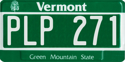 VT license plate PLP271