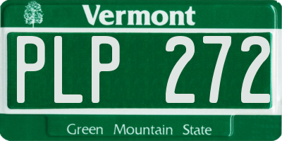 VT license plate PLP272