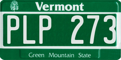 VT license plate PLP273