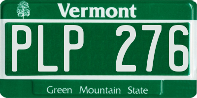VT license plate PLP276