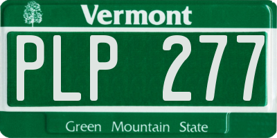 VT license plate PLP277