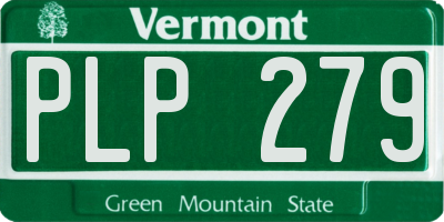 VT license plate PLP279