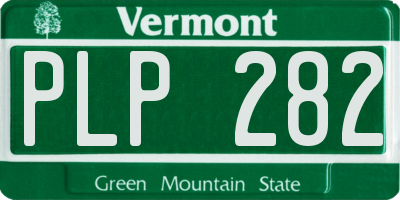 VT license plate PLP282