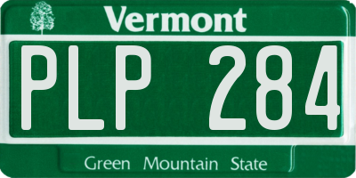 VT license plate PLP284