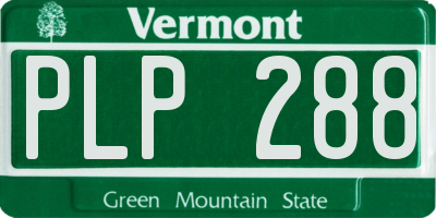 VT license plate PLP288