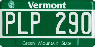 VT license plate PLP290