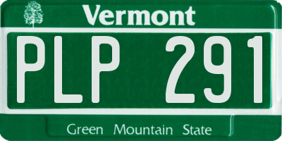 VT license plate PLP291