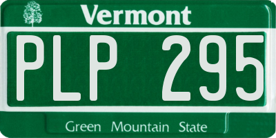 VT license plate PLP295