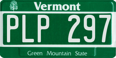 VT license plate PLP297