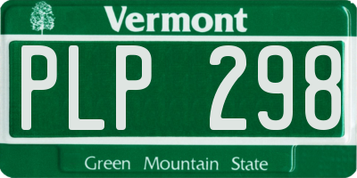 VT license plate PLP298