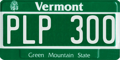 VT license plate PLP300