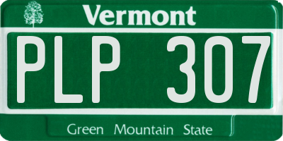 VT license plate PLP307