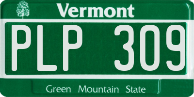 VT license plate PLP309