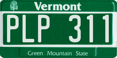 VT license plate PLP311