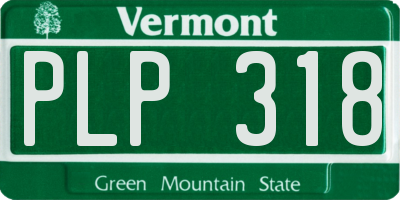 VT license plate PLP318