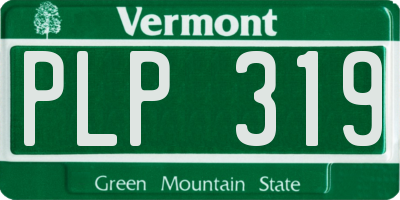 VT license plate PLP319