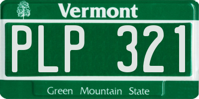 VT license plate PLP321
